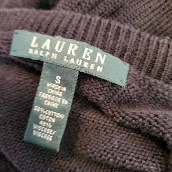Ralph Lauren black cotton blend sweater - Picture 7 of 7